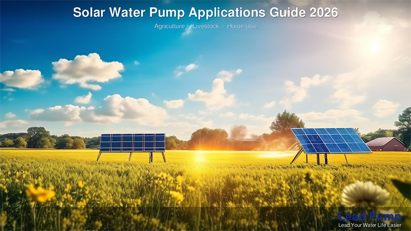 Solar vattenpumpsapplikationer: jordbruk, boskap och hemmabruk